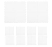 Generic 100pcs White Disposable Party Napkins Double-Layer Embossed Scalloped Edge Cocktail Dessert Napkins for Wedding Birthday Anniversary Beverage Hand Towels