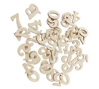 Generic 100pcs Wooden DIY Clock Numbers 0-9 Unfinished Natural Wood Craft Numbers for Wall Decoration Lightweight and Easy to Clean Fine Workmanship for Arts and Crafts