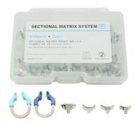 Generic 102 Pcs Circle Matrix Band Set - Titanium Clamping Clips, Dental Sectional Bands For Practitioners