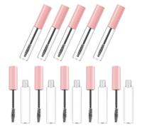 Generic 10ml Refillable Mascara Bottle Set 10pcs Pink Empty Eyelash Tube DIY Cosmetic Container for Eyelash Glue Lip Gloss