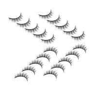 Generic 10Pairs False Eyelashes Pack Natural Look Individual Lashes for Makeup for Women Soft Comfortable Reusable Eye Lashes for Any Occasion