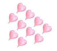 Generic 10pcs 10" Heart Aluminum Foil Balloons Durable Decorative Balloon for Birthday Celebration Silver (Pink)