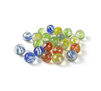 Generic 10PCS 14mm Colorful Glass Marbles, Fish Tank Home Decor, Aquarium Glass Ball Decorative Marbles (10pcs Random colors, Ages 3+)
