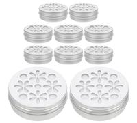 Generic 10pcs Aluminium Air Freshener Diffuser Box with Smooth Surface and Simple Design, 60ml Indoor Aroma Diffuser for Desktop and Study, Natural Scented Home Fragrance Jar