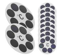 Generic 10pcs Bath Thermometer Decals Round Waterproof Pet Color-Changing High Accuracy Thermometer Sticker for Bathtub Water Temperature Monitoring Travel Use