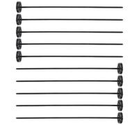 Generic 10pcs Black Non-Sewing Fasteners Stitch-Free Plastic Buttons Multipurpose Portable Clothes Buttons for Quick Replacement