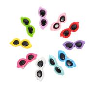 Generic 10pcs Chic Sunglasses Shape Pet Hairpins for Cats and Dogs Plastic Hair Clips to Fix Pet's Hair for Occasion with Unique Design Random Color