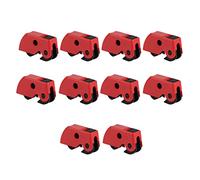 Generic 10Pcs Circuit Breaker Safety Lock Easy Lock Up for Various Handles Use Clamp On for Workers Factories Nylon, Brass