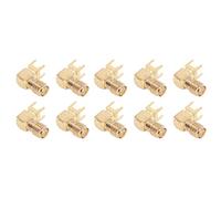 Generic 10Pcs Coaxial RF Connector 90 Degree SMA Adaptors for Digital Communication Systems, Durable OFC Material
