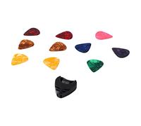 Generic 10PCS Colorful Celluloid Guitar Pick Set Finger Friendly for Guitar Stabs & Best Men, Women, and Children, 1.38" Portable Bass Accessory Tool