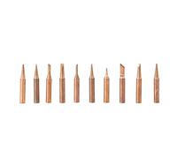 Generic 10pcs Copper Soldering Tips Set for Diverse Soldering Needs, Ideal for 936, 937, 938, 969, 8586 Stations