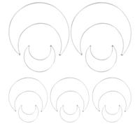 Generic 10Pcs Crescent Moon Dreamcatcher Hoop Set, Iron Wire Rings for DIY Crafting, Suitable for Macrame, Wreaths and Home Decoration, Small and Large Moon Frames