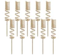 Generic 10pcs Data Communication Antenna Phosphor Copper Winding Helical Coil Signal Enhancement Easy Installation Golden Colour for Wireless Routers in Office