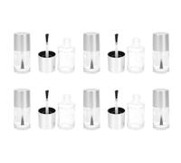 Generic 10pcs Empty Glass Nail Polish Sub Containers 15ml Compact High-end Elegant Design Easy to Use Seamless Bottle Lid with Brush for Home and Occasion