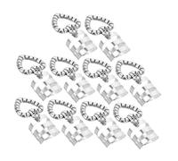 Generic 10pcs Hair Accessories Hair Buttons Bangs Headwear Handicraft Decoration Flash Drill Hair Clips Mini Filter Women's Accessories Rabbit Eye Mask Nose Door Lock Kit Logo Silver Alloy
