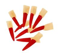 Generic 10pcs Halloween Witch Nails Fake Nails Stick Fake Nails Kit Fake Toenails Cosplay Witch Fingers Zombie Finger Witch Accessories Clear Fake Nails Kiss Nails False Plastic Red