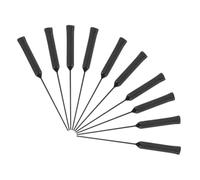 Generic 10Pcs Hearing Aid Cleaning Rods PVC Ear Buddy Cleaner for Cleaning Earwax and Skin Debris Hearing Amplifier Maintenance Tool Black