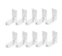 Generic 10pcs Heavy Duty L Shaped Fire Extinguisher Mount Bracket Wall Hanger Support for 2 4 Kg Extinguishers Silver Fire Extinguisher Holder for Safety and Security