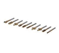 Generic 10pcs High Speed Carbide Router Bits Set for Woodworking Carving Engraving Projects Made of Durable Materials