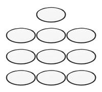 Generic 10pcs Iron-On Blank Embroidery Patches White DIY Heat Transfer Applique Clothing Repairing Sublimation Patch Set for Jackets Backpacks and Caps