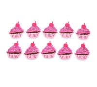 Generic 10pcs Iron on Patches for DIY Sewing with Cartoon Cupcake Design, Cloth and Sequin Material, for Hats and Clothes, for Covering Worn Parts and Adding Fashionable Embroidery Accents