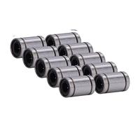 Generic 10Pcs Linear Motion Bearing Durable 304 Stainless Steel Low Friction Cylindrical Bearings for 3D Printers and CNC Machines