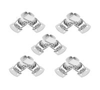 Generic 10pcs Lock Padlock Door Lock Sliding Doors Gate Lock Locks for Door Lock for Sliding Door Lock for Doors Sliding Lock for Door Hasp Lock Catch Lock Door Stainless Steel Silver