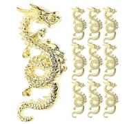 Generic 10pcs Manicure Gems Manicure Art Jewelries Alloy Dragon Look Nail Charms No Deforming Easy to Use Design for Nail Art Lovers Wedding Party Home DIY Making