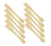Generic 10pcs Mask Spoon Mini Mask Applicator Skin Care Spatula Gold Cosmetic Spatula Face Spatula Spa Cream Spoon Mini Makeup Spatula Facial Mud Mask Mascara Wands Kits Palette Golden Abs