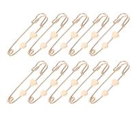 Generic 10pcs Metal Lapel Pin Dress Lapel Pin Shawl Delicate Details Design Lightweight Alloy Brooches for Hats and Costumes Firm Fixation Golden Fashion Sense