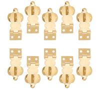 Generic 10pcs Mini Brass Padlock Hasp Latch Locks with Screws Solid Retro Box Clasps for Jewelry Boxes Wooden Cases Cabinets and Shed Doors Rust-Resistant Decorative Hardware