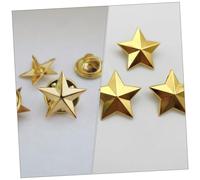 Generic 10pcs Pentagram Star Badges Metal Pins Coated Decorative Brooches for Veterans Day Memorial Labor Day Clothing Hats Backpacks