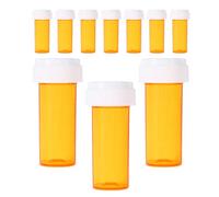 Generic 10pcs Pill Case Travel Pill Organizer Reusable Pp 8dr Orange Light-Resistant Portable Safety Cap Family Members