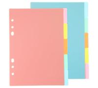 Generic 10pcs Plastic Binder Dividers with Multicolor Insertable Tabs Pp Index Tabs for Office School Planner Organizing Long-Lasting and Gift-Ready