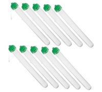 Generic 10pcs Plastic Test Tube Containers Beaker Mini Bottles Small Cosmetic Container Tins Mini Fridge Fasteners Storage Container Clear Tube Top Test Tubes Mini Vials Transparent