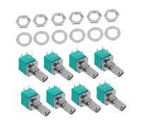 Generic 10pcs Potentiometer Male to Male Adapters Flat Patch Cable Control Plate Male to Male Adaptor Pot Switch Single Turn Variable Resistor Green Metal Film