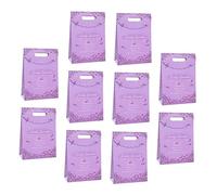 Generic 10pcs Purple Lavender Paper Party Favor Bags Reusable Handheld Design for Easy Carrying for Candy Snacks Showers and Celebrations Durable Paper Material
