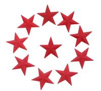 Generic 10pcs Red Five-pointed Star Hat Badge Aluminum Lapel Pins Bulk Set for Jackets Backpacks Clothing Women’s Brooch Accessories