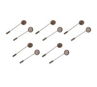 Generic 10pcs Round Tray Lapel Pin Sticks Vintage Brooch Pin Stick Set for Clothing Accessories in Antique Blue