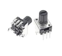 Generic 10PCS RV09 Vertical Horizontal 15/20mm Shaft 1k 2k 5k 10k 20k 50k 100k 0932 Adjustable Resistor 9 Type 3Pin Seal Potentiometer(Vertical 15MM,10K Ohm)