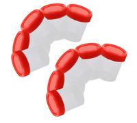 Generic 10Pcs Sample Pots Plastic Cups with Screw Caps 60Ml Red PP Leak-Resistant Reliable for Liquid Testing Medical Inspection