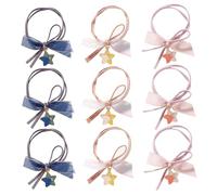 Generic 10PCS Sky Beading Hair Rope High Stretchy Ponytail Holder Fashion Hair Ties for Women Random Colors Stylish Everyday Random Color