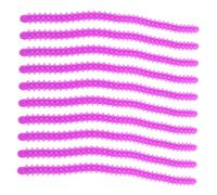 Generic 10pcs Spiral Perm Rods Hair Curlers for Women Large Purple Silicone Reusable Hair Rollers Flexible Cold Wave Curling Tools Styling at Home