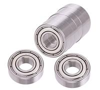 Generic 10Pcs Stainless Steel S698ZZ Miniature Bearing Set 19x8x6mm for Railway Vehicle Axles, Printing Machinery
