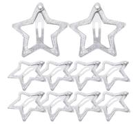 Generic 10pcs Star Hair Clips for Snap Metal Hairpins Cute Hair Accessories for Ages 8-12 Little Side Bang Barrettes