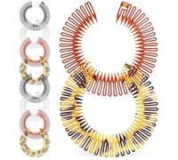 Generic 10pcs Stretch Full Circular Hair Comb Headbands Flexible Plastic Circle Comb for Women Teens Elastic Hair Accessories with Random Colors Fits Random Color