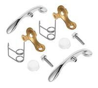 Generic 10pcs Trumpet Water Key Repair Valve Kit with Metal Springs and Screws, Precision Design for Easy Installation, Silver Brass Instrument Replacement Parts for Trumpet Maintenance
