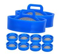 Generic 10pcs Washing Machine Part Mesh Water Valve Strainer Sieve Sink Filter Rack Small Strainer Water Pump Inlet Strainer Tap Filter Inlet Valve Blue Stainless Steel