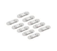 Generic 10pcs White Adhesive Cable Clips Plastic Wire Organisers for Easy Storage and Convenient Use, for Home and Office Cord Management