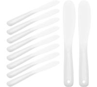 Generic 10pcs White Pp Makeup Mixing Spatulas Professional Cosmetic Stirring Tools for Mixing Face Cream and DIY Foundation, Sanitary and Convenient to Hold